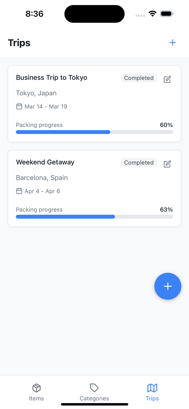 NomadKit app interface mockup